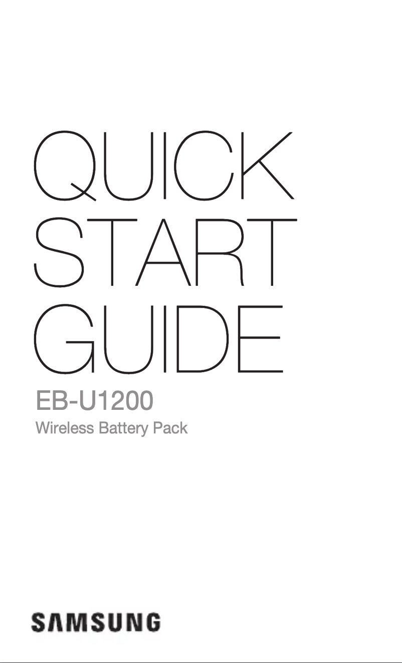 Page n°1 - Manuel utilisateur Samsung EB-U1200