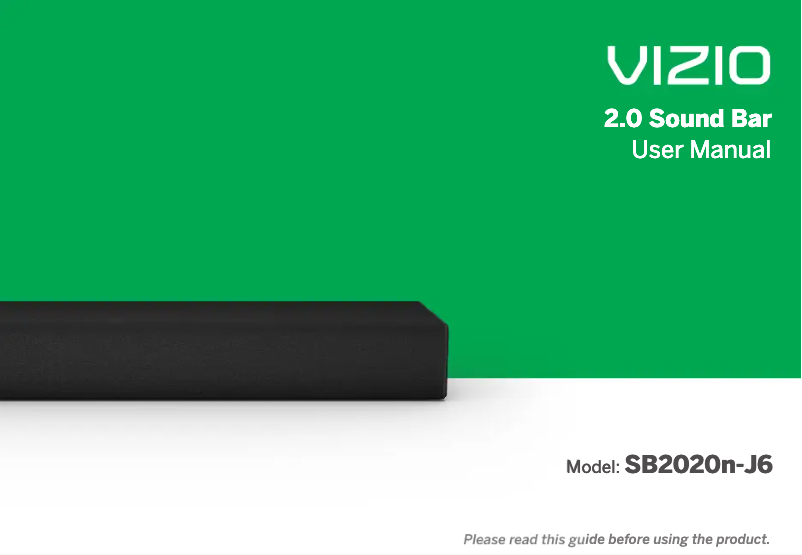 First page image of the manual for SB2020n-J6