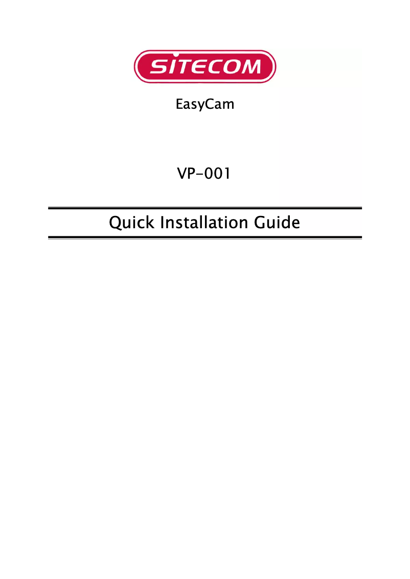 Page n°1 - Manuel utilisateur Sitecom VP-001