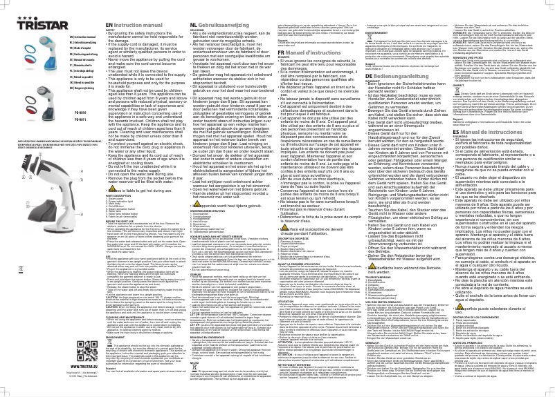 Page 1 de la notice Manuel utilisateur TriStar PD-8811