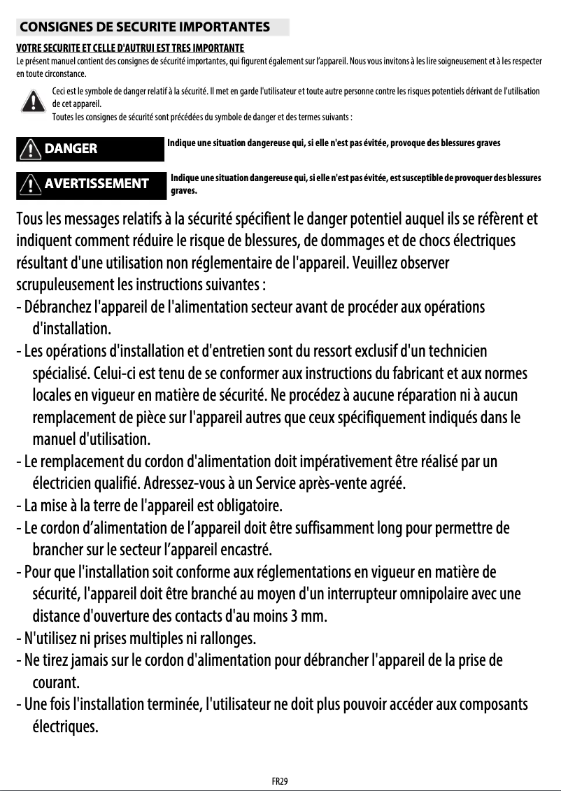 Page 1 de la notice Manuel utilisateur Whirlpool AKP 731
