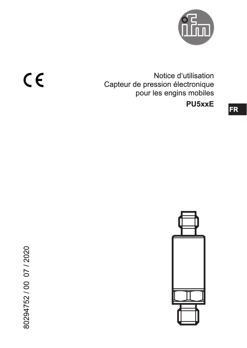 Page n°1 - Manuel utilisateur IFM PU503E