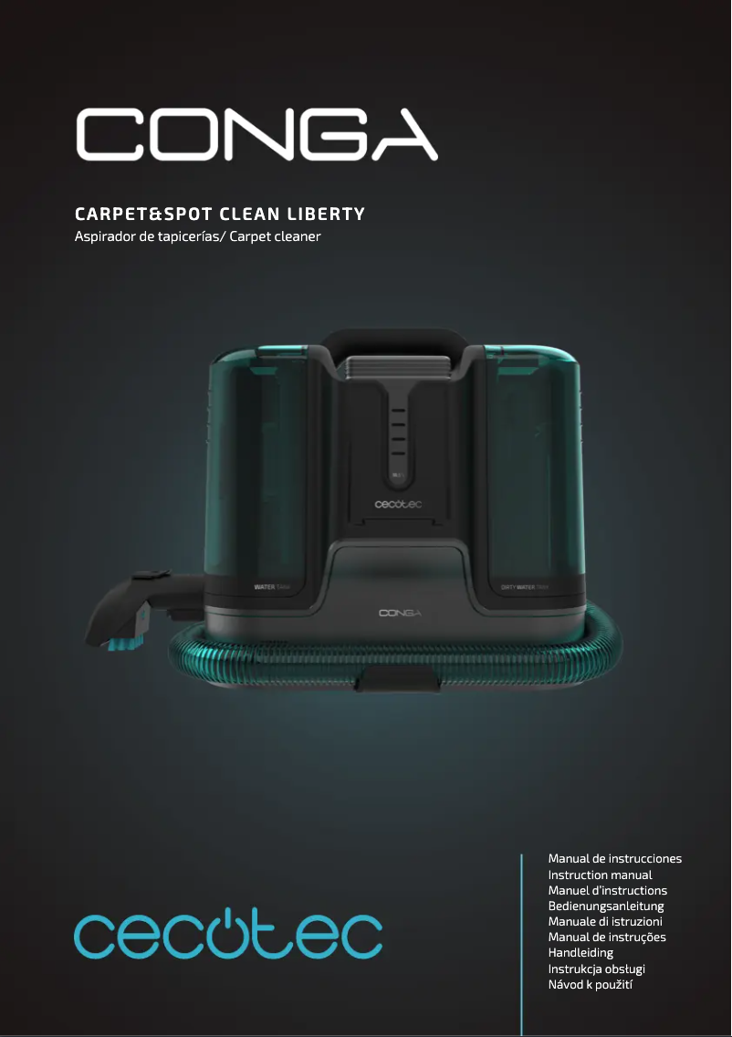 Page 1 de la notice Manuel utilisateur Cecotec Conga Carpet&Spot Clean Liberty XL