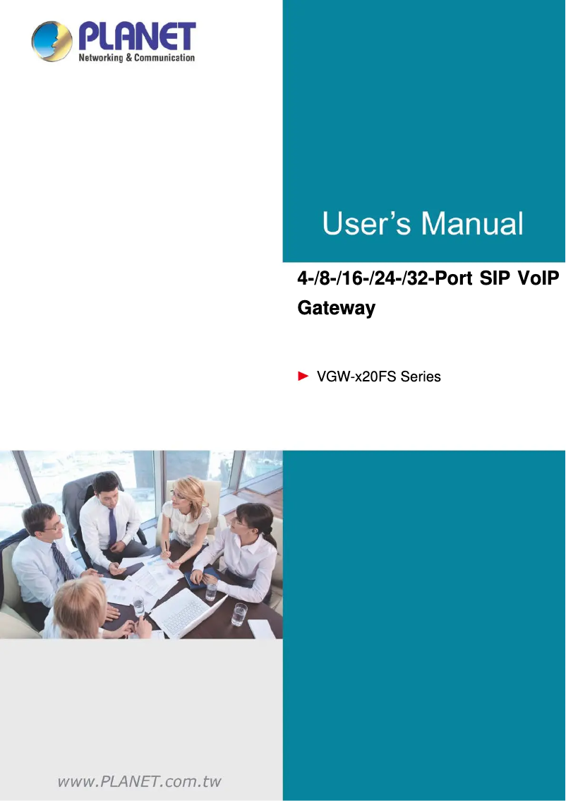 Page 1 de la notice Manuel utilisateur Planet VGW-420FS