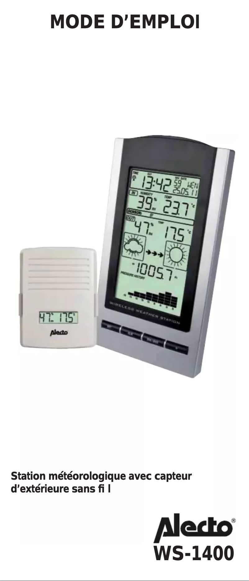 Imagen de la primera página del manual del dispositivo WS-1400