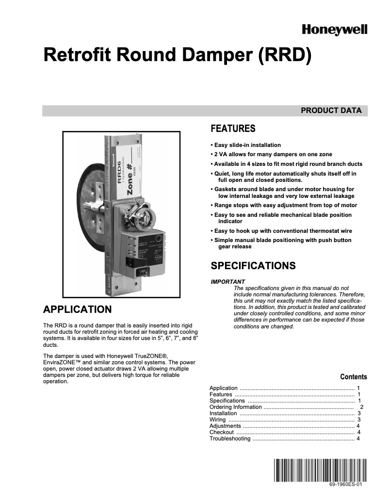 Image de la première page du manuel de l'appareil RRD6
