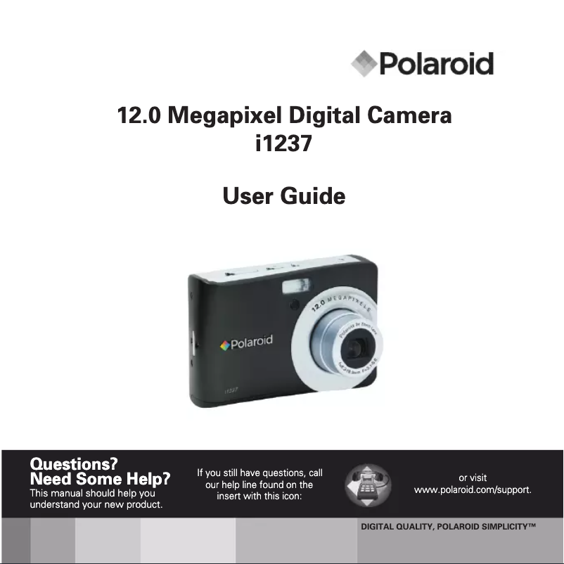 Page 1 de la notice Manuel utilisateur Polaroid i1237