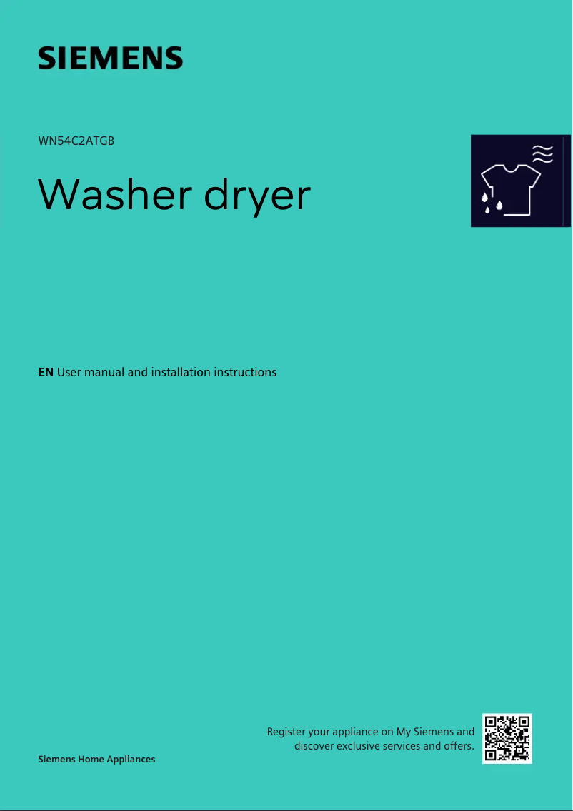 Page n°1 - Guide d'installation Siemens WN54C2ATGB