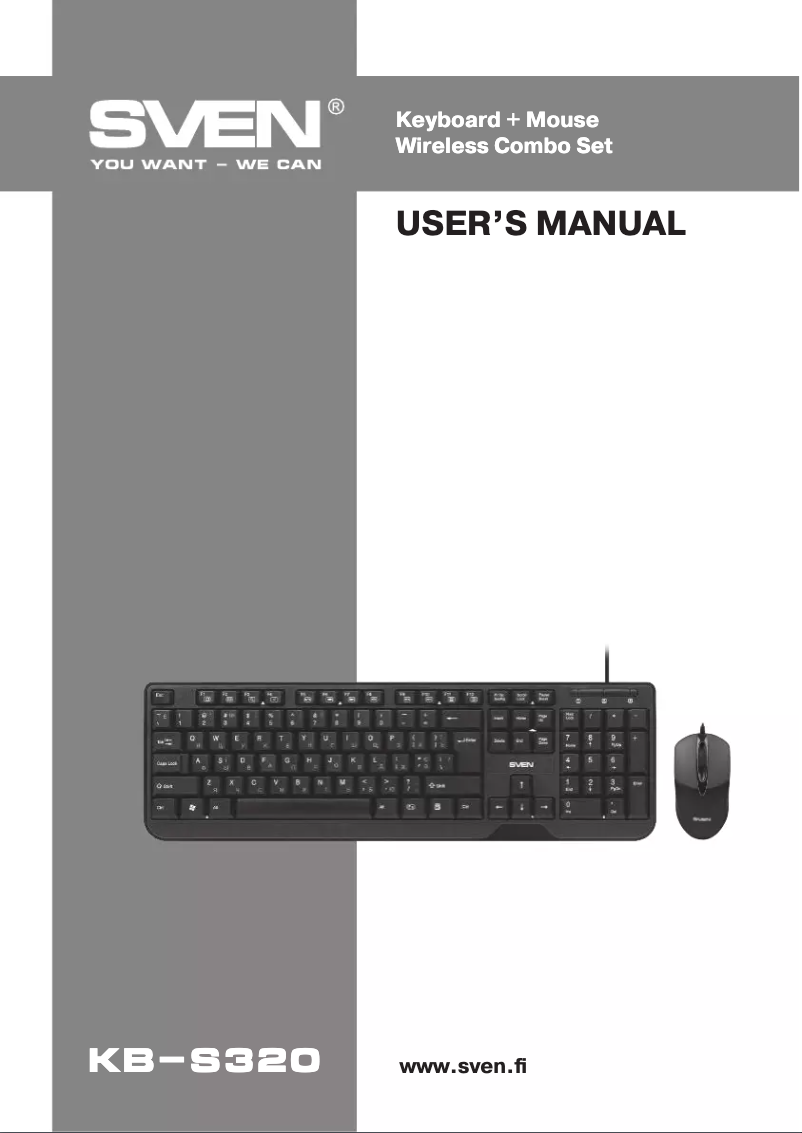 Page n°1 - Manuel utilisateur Sven KB-S320