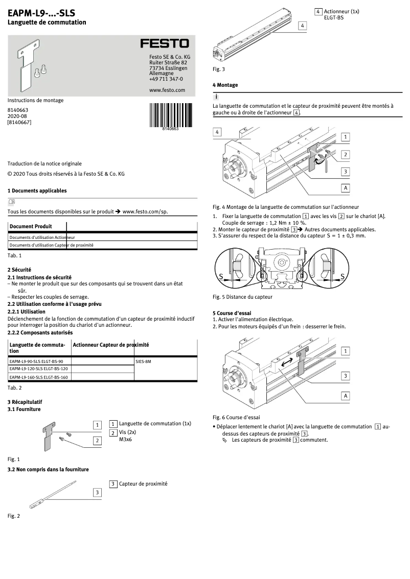 Image de la première page du manuel de l'appareil EAPM-L9-90-SLS