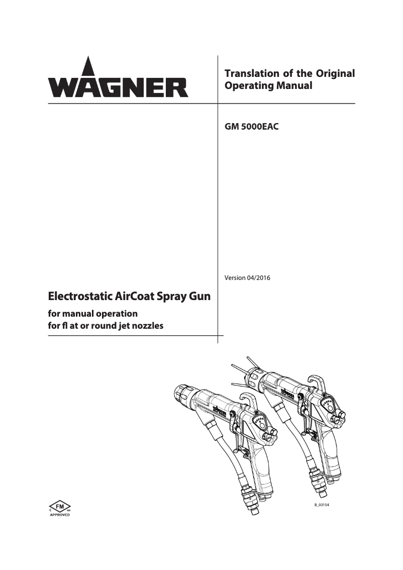 Page 1 de la notice Manuel utilisateur Wagner GM 5000EAC