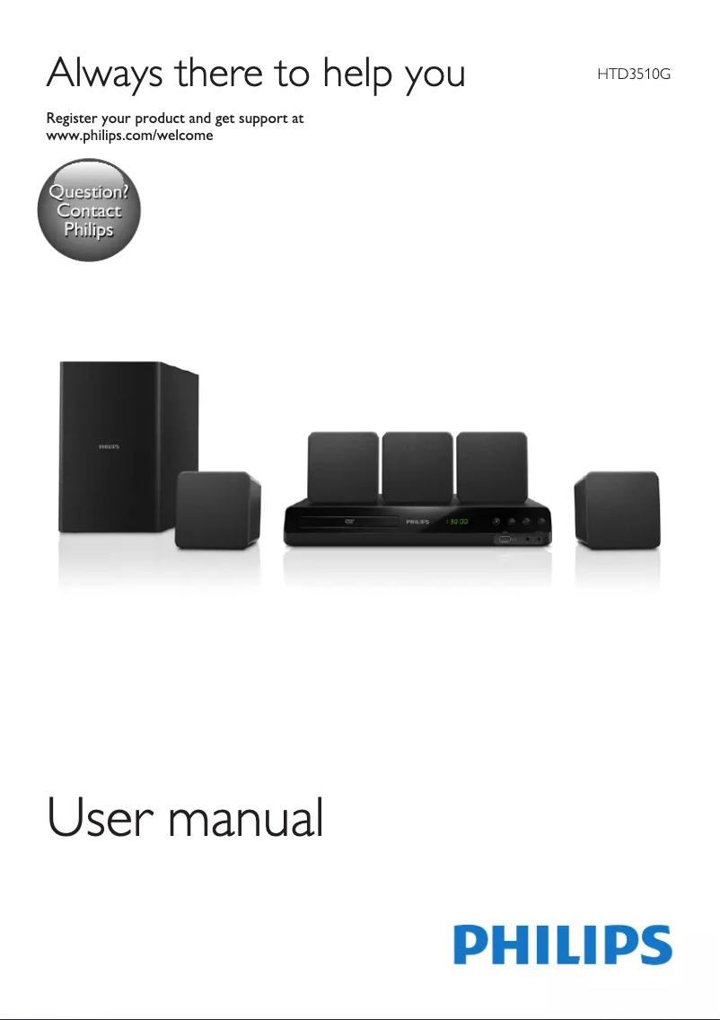 Page n°1 - Manuel utilisateur Philips HTD3510G