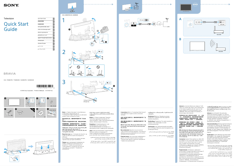Image de la première page du manuel de l'appareil KDL-60W850B