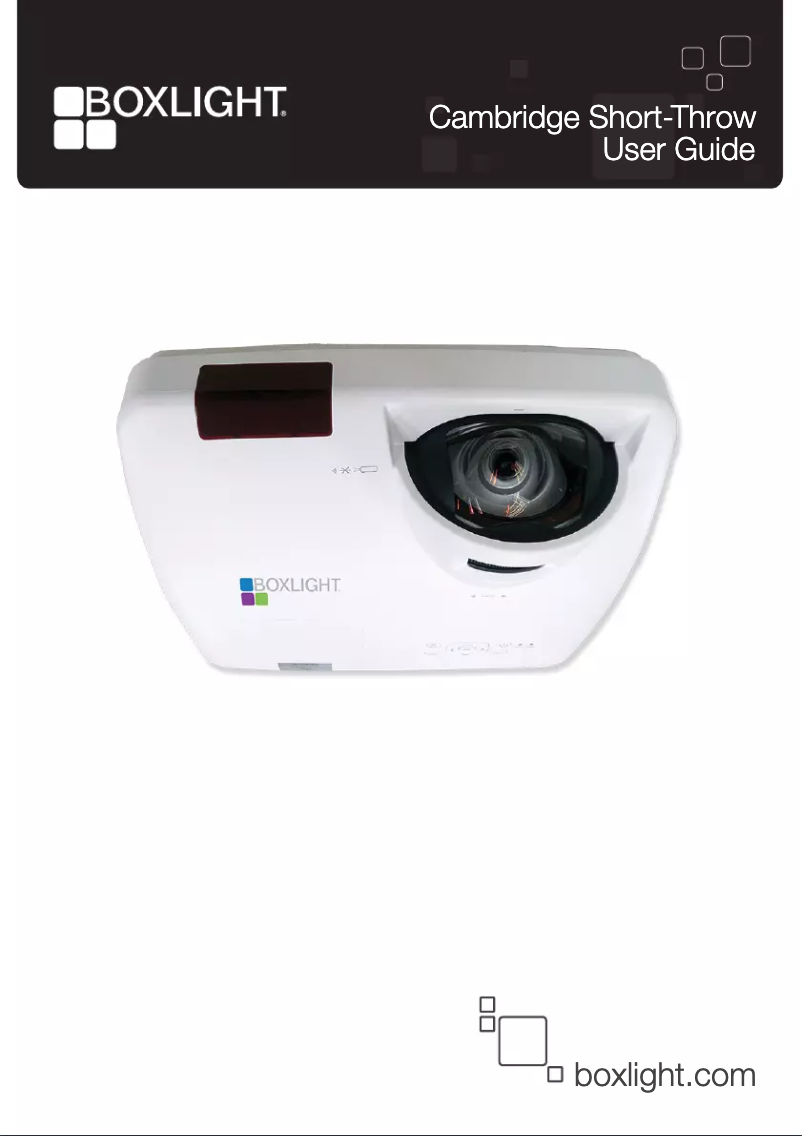 Page n°1 - Manuel utilisateur Boxlight Cambridge WX33NST