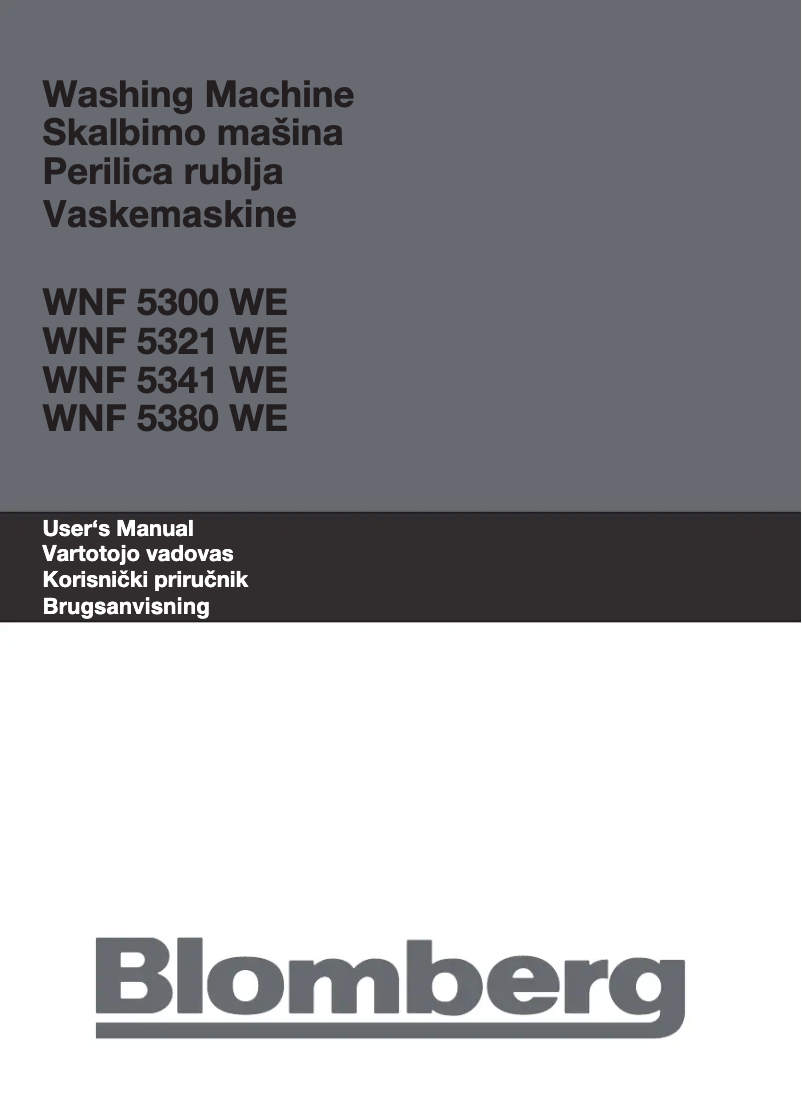 Page 1 de la notice Manuel utilisateur Blomberg WNF 5341 WE