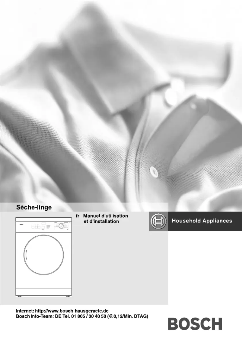 Page n°1 - Manuel utilisateur Bosch WTA4000