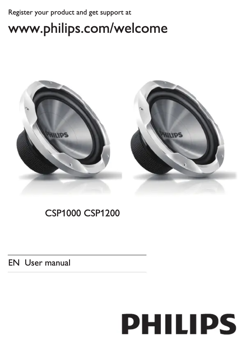 Page n°1 - Manuel utilisateur Philips CSP1000