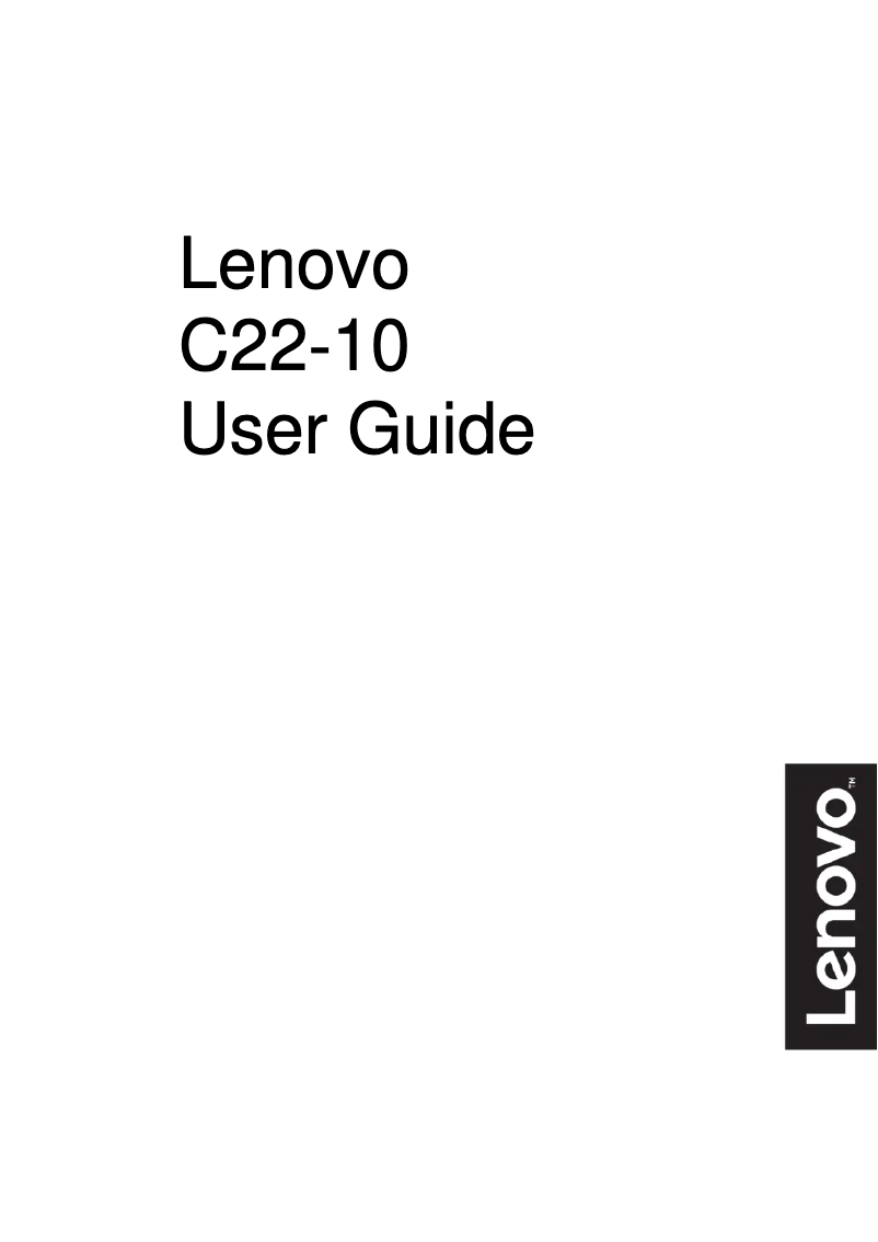 Page 1 de la notice Manuel utilisateur Lenovo C22-10