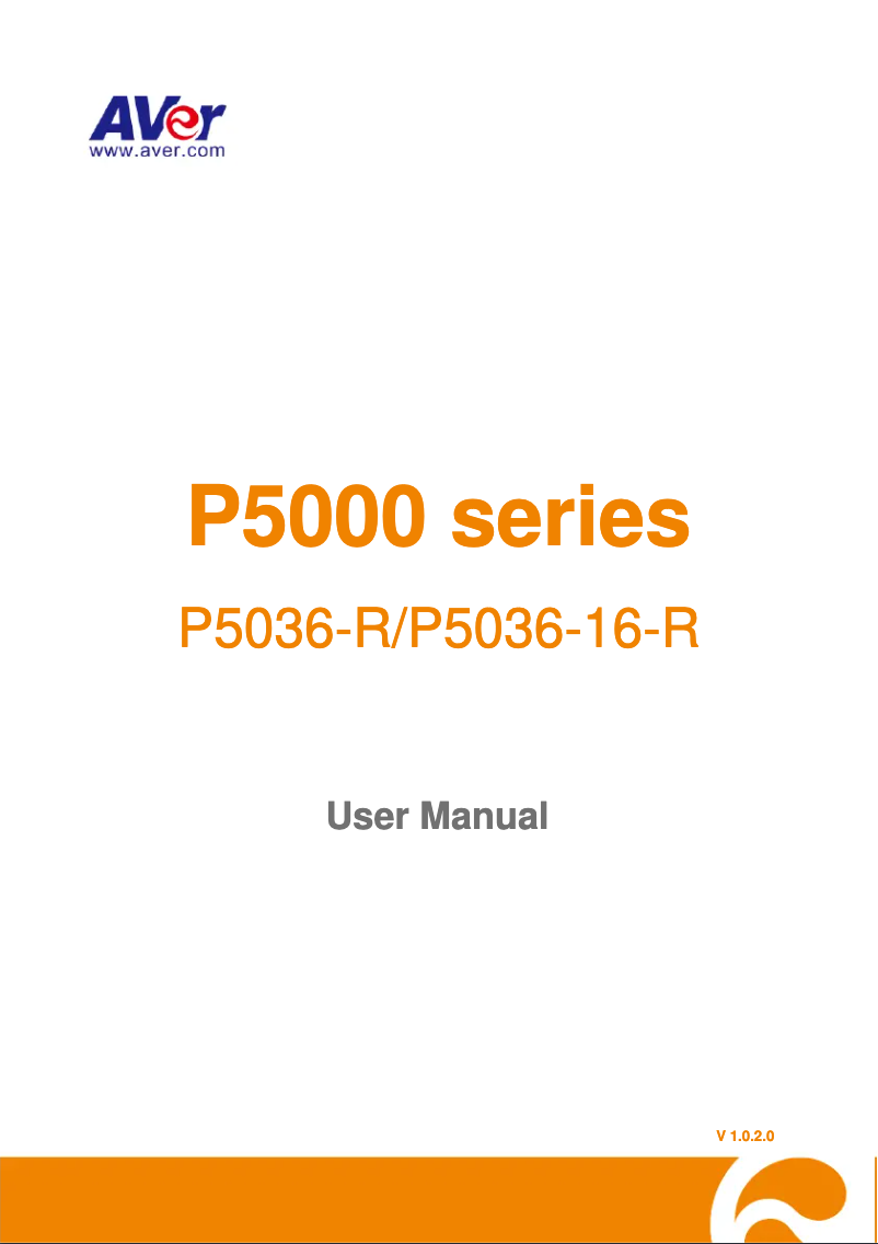 Page 1 de la notice Manuel utilisateur AVer CM5000