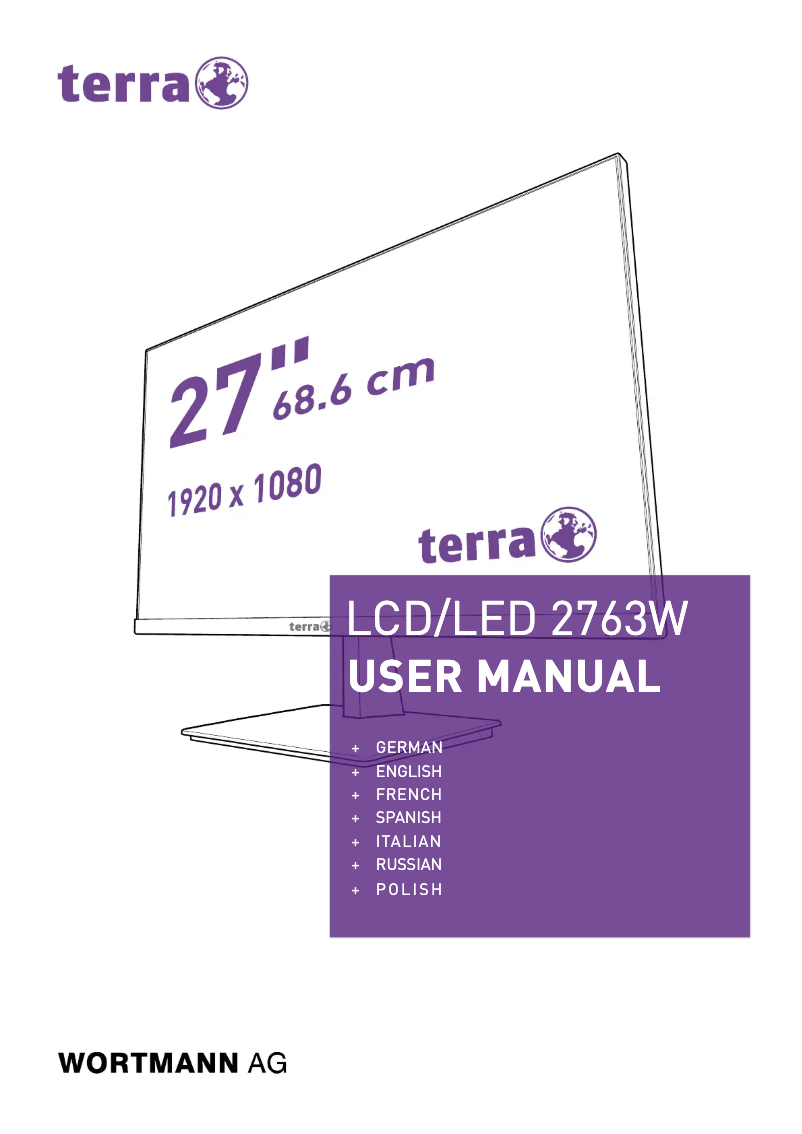 Page 1 of the manual User Manual Wortmann AG 2763W