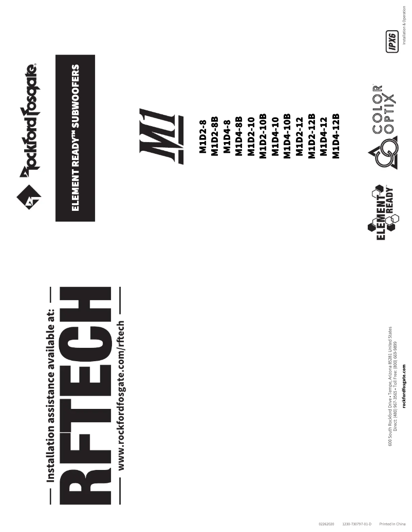 Página 1 del manual Manual de usuario Rockford Fosgate M1D4-12