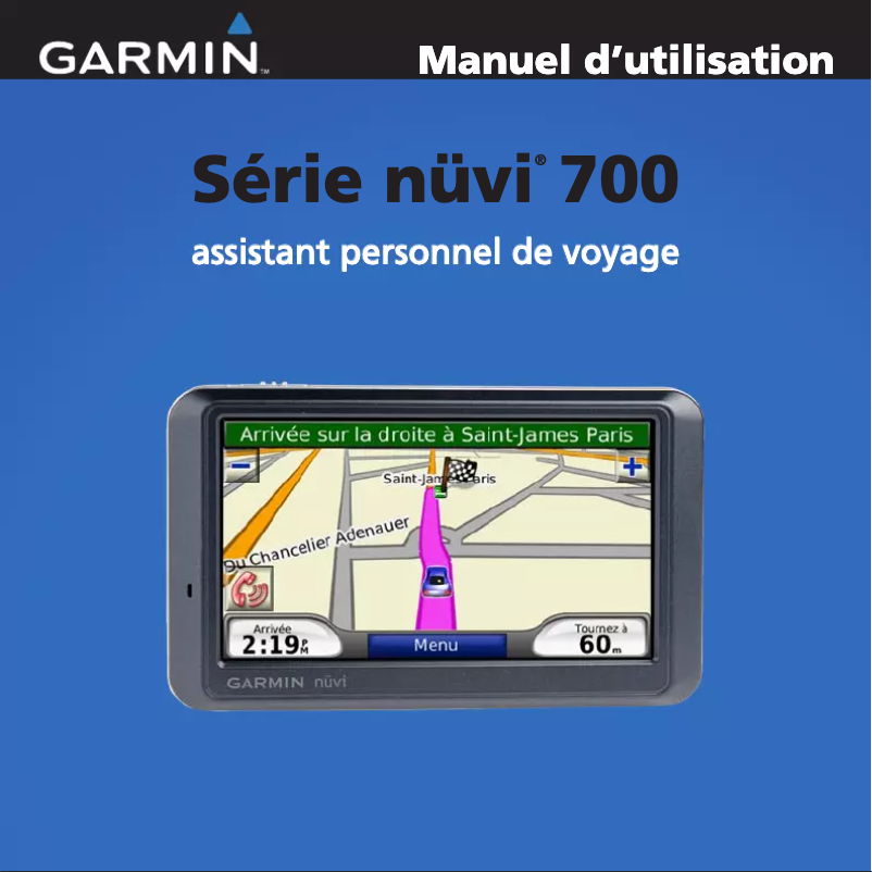 Page 1 of the manual User Manual Garmin nüvi 750