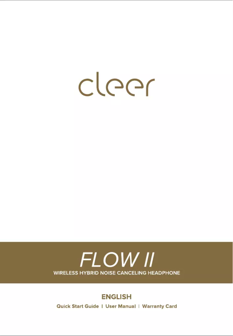 Page 1 de la notice Manuel utilisateur Cleer Audio Flow II
