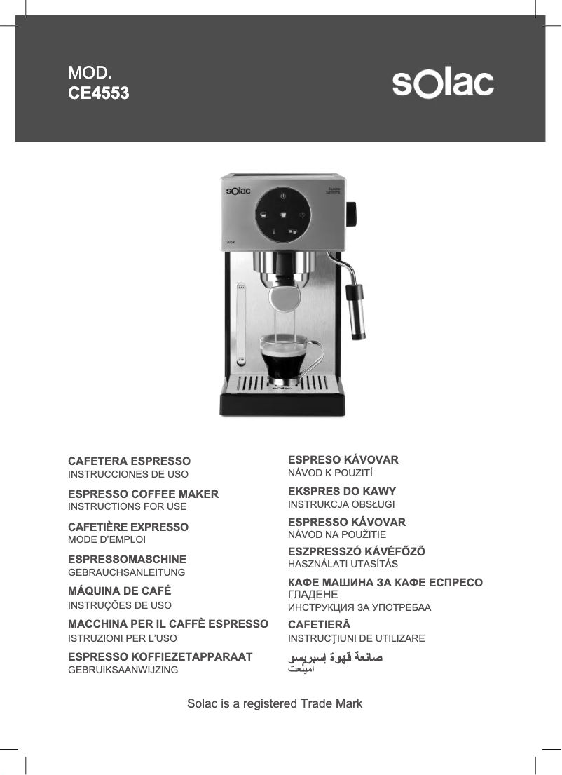 Page n°1 - Manuel utilisateur Solac CE4553