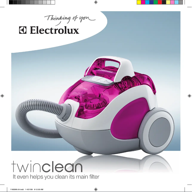 Page 1 de la notice Manuel utilisateur Electrolux TwinClean Z8263