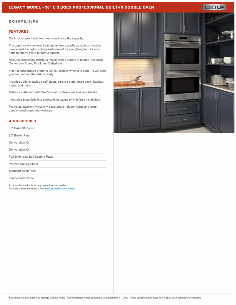 Page 1 de la notice Manuel utilisateur Wolf DO30PPH