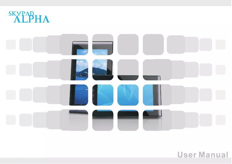 Page 1 of the manual User Manual Skytex Skypad Alpha SX-SP700A