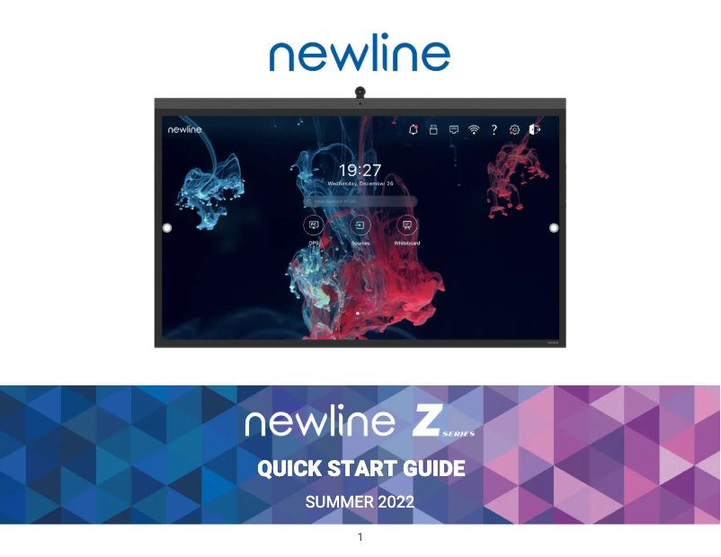 Page n°1 - Mode d'emploi Newline TT-8622Z