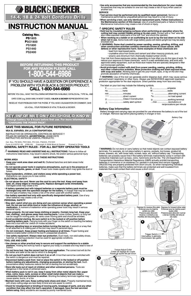 Page 1 de la notice Manuel utilisateur Black & Decker PSO1800