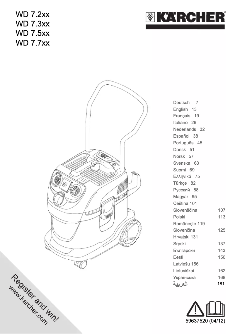 Image de la première page du manuel de l'appareil WD 7.700P
