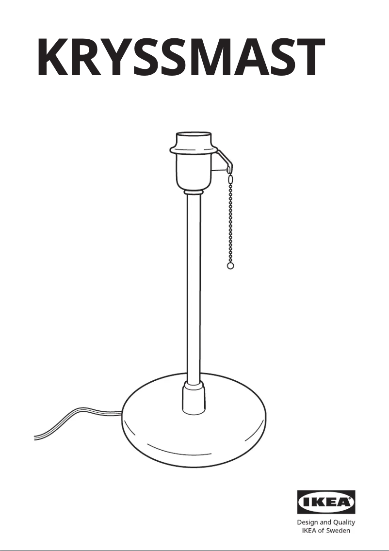 Image de la première page du manuel de l'appareil KRYSSMAST 904.056.33