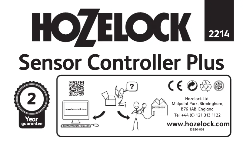 Page 1 de la notice Mode d'emploi Hozelock Sensor Controller PLUS 2214