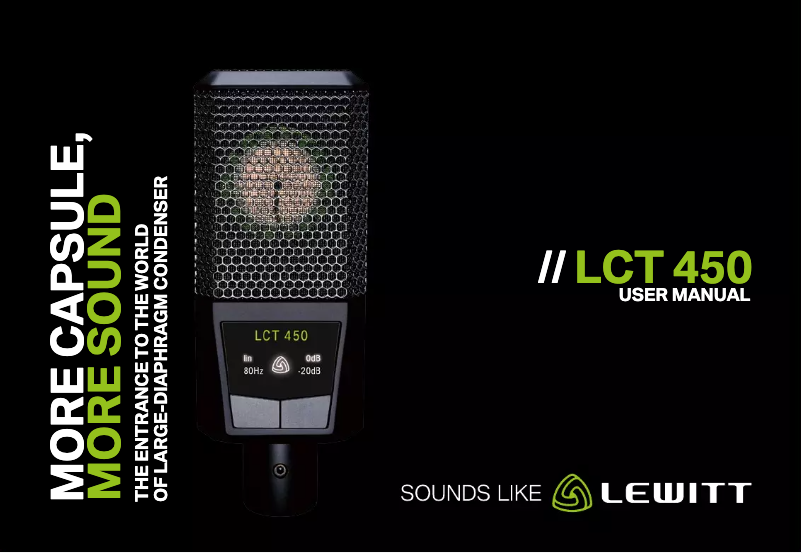 Page n°1 - Manuel utilisateur Lewitt LCT 450