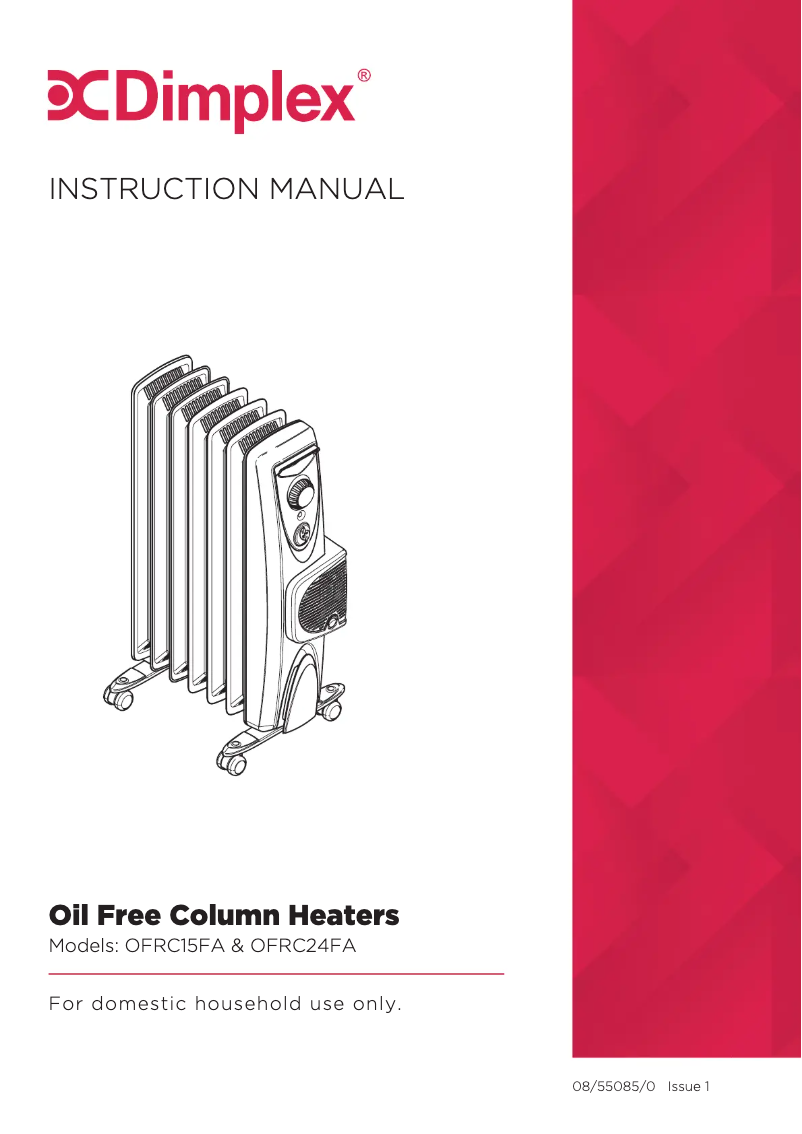 Page 1 de la notice Manuel utilisateur Dimplex OFRC24FA