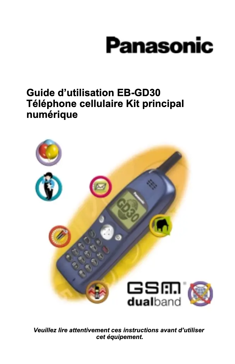 Page 1 of the manual User Manual Panasonic GD30