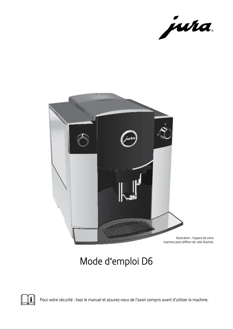 Page 1 de la notice Manuel utilisateur Jura D6