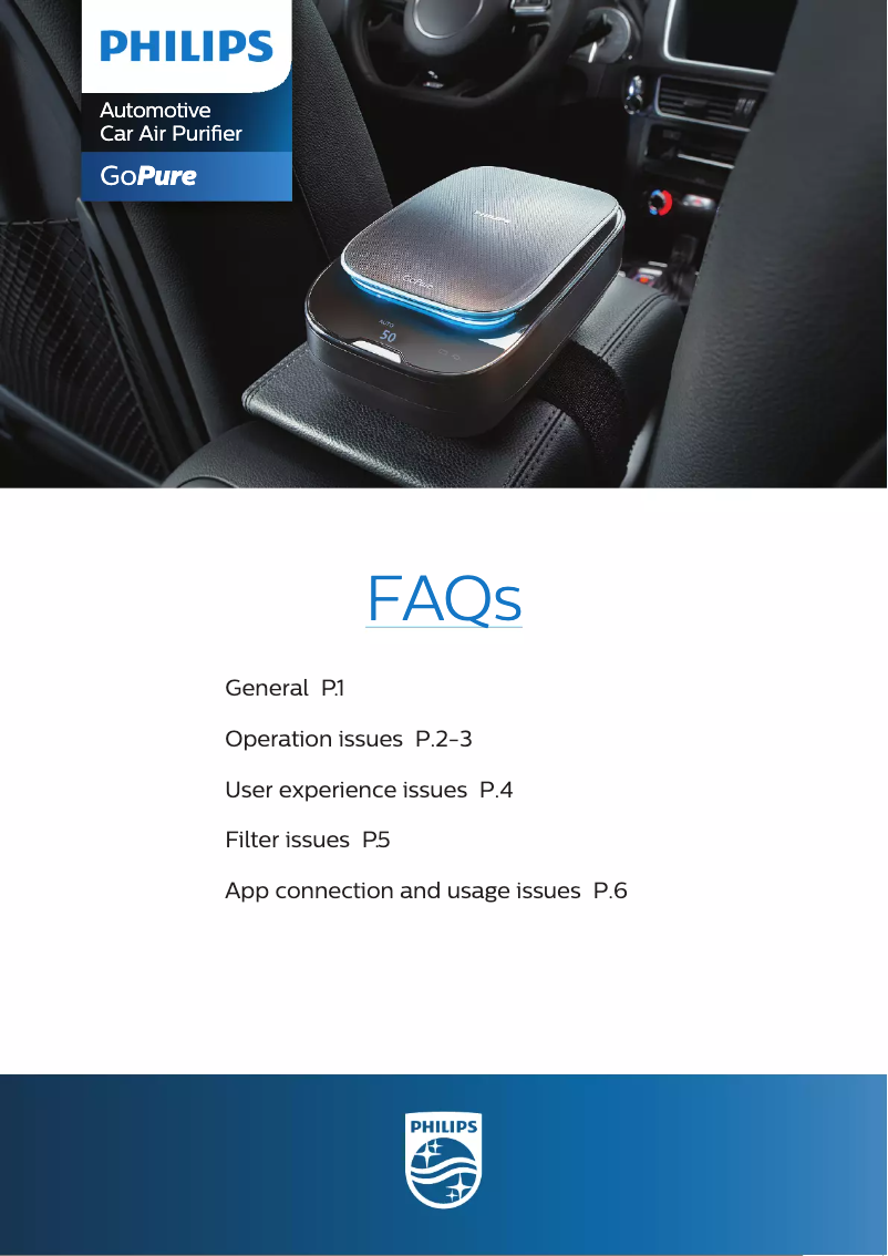 Page 1 de la notice Manuel utilisateur Philips GoPure SlimLine 230 GPSL23
