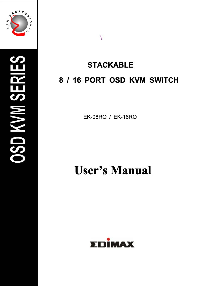 Page 1 de la notice Manuel utilisateur Edimax EK-08RO