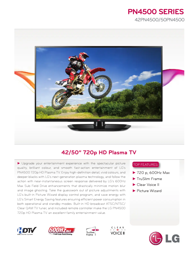 Imagen de la primera página del manual del dispositivo 50PN4500