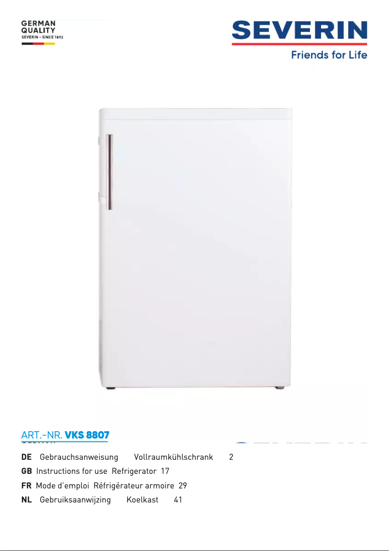 Image de la première page du manuel de l'appareil VKS 8807