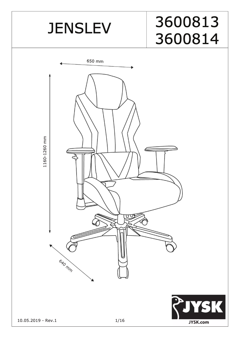 Página 1 del manual Manual de usuario JYSK Jenslev