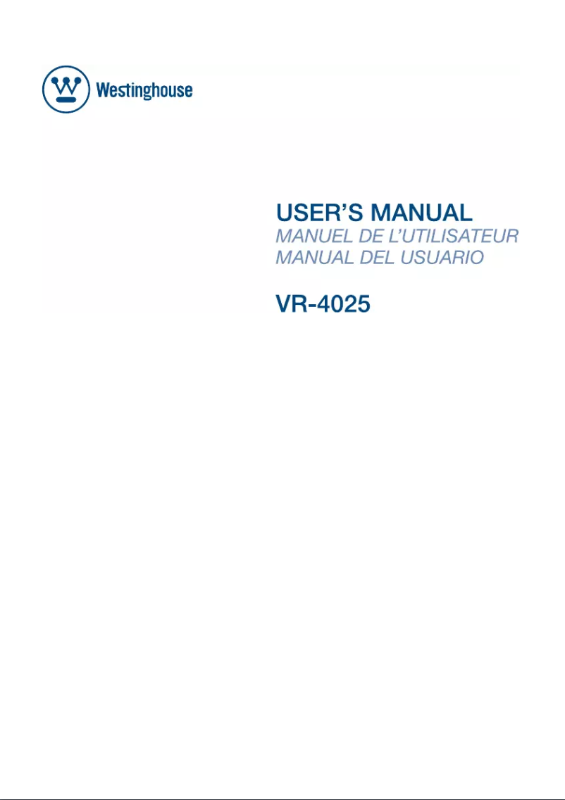 Imagen de la primera página del manual del dispositivo VR-4025