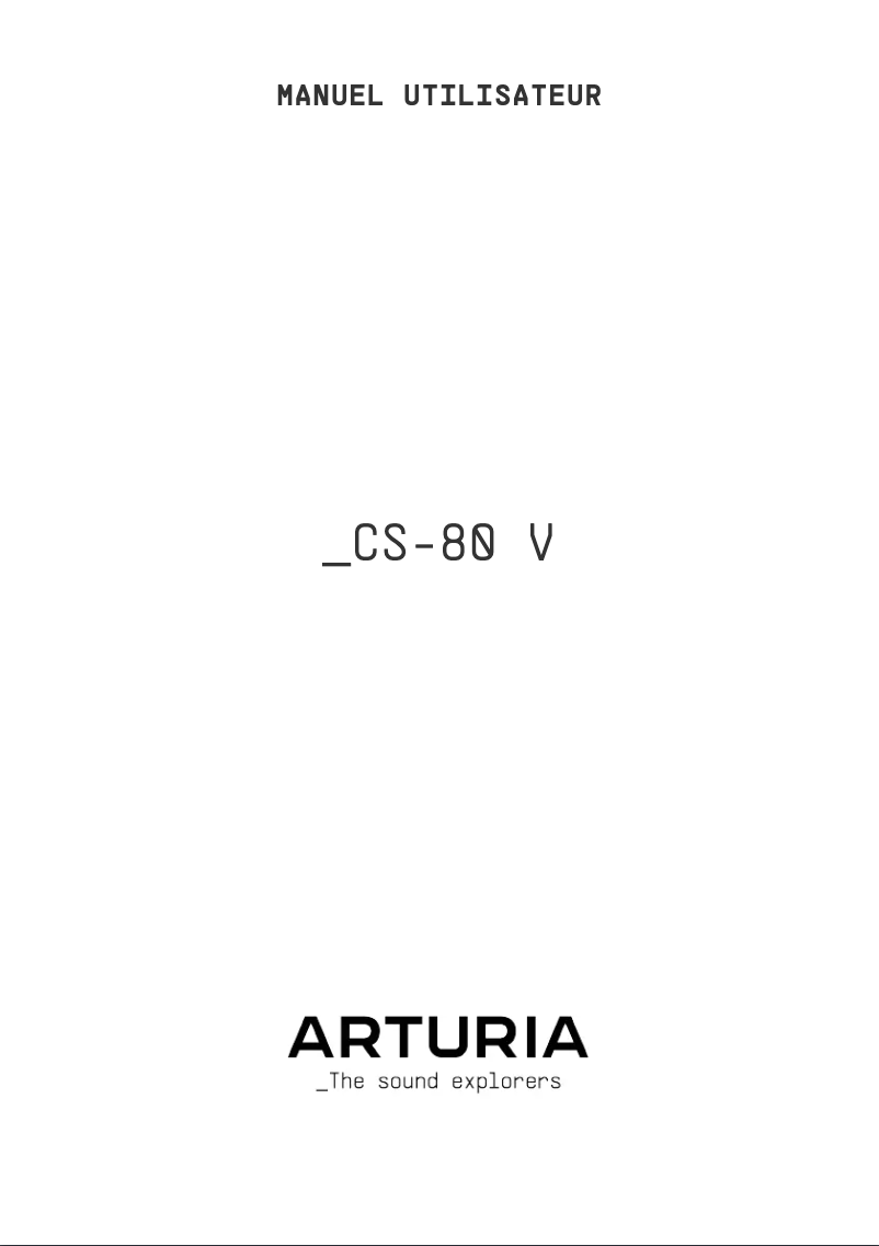 Image de la première page du manuel de l'appareil CS-80 V4