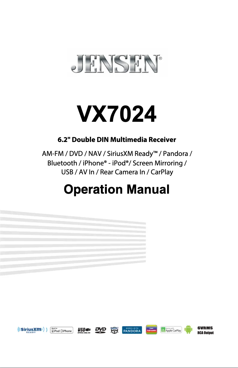 Imagen de la primera página del manual del dispositivo VX7024