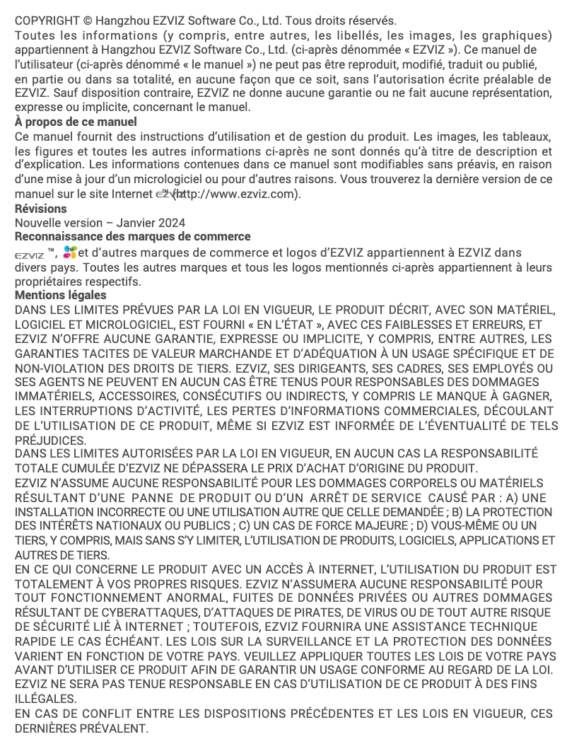 Page 1 de la notice Manuel utilisateur EZVIZ 24W Battery Solar Panel