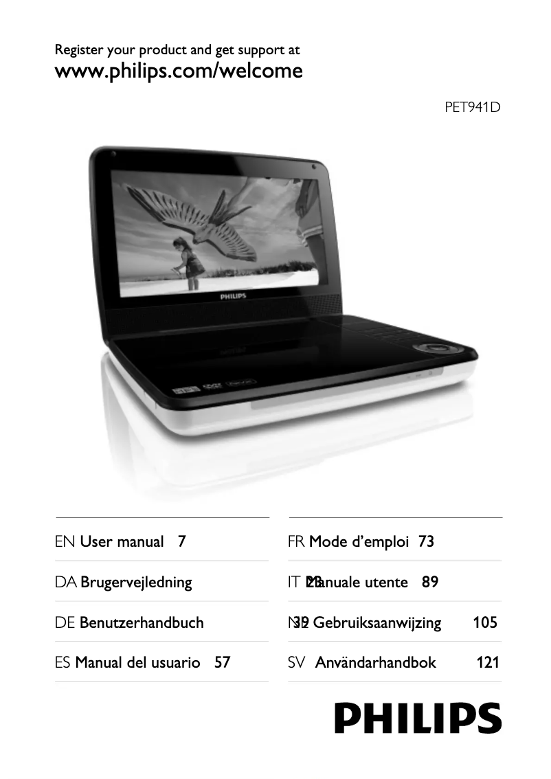 Página 1 del manual Manual de usuario Philips PET941D